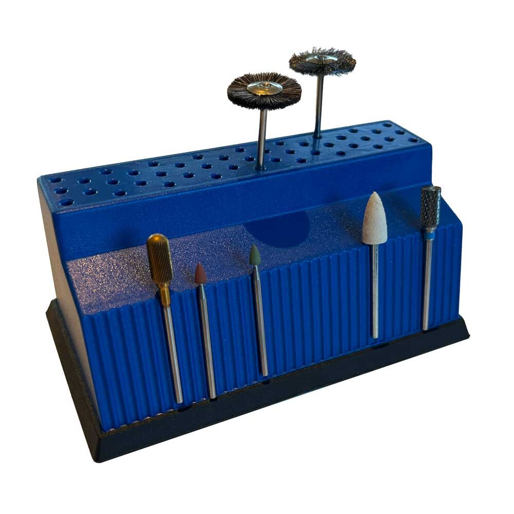 Bur Holder with Magnetic Slots, Blue 