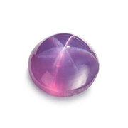 Stjernerubin, rund cabochon, Ø 6,20 mm