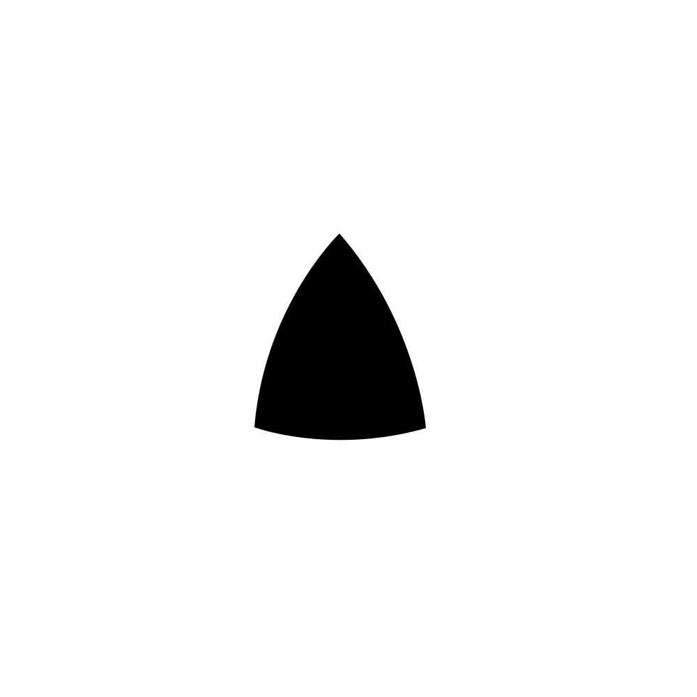 Draw plate, triangle 120% (curved) 9 > 6 mm 