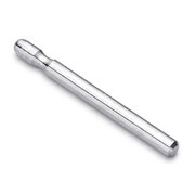 Ear pin with 1 notch, rounded end, 585/- white gold