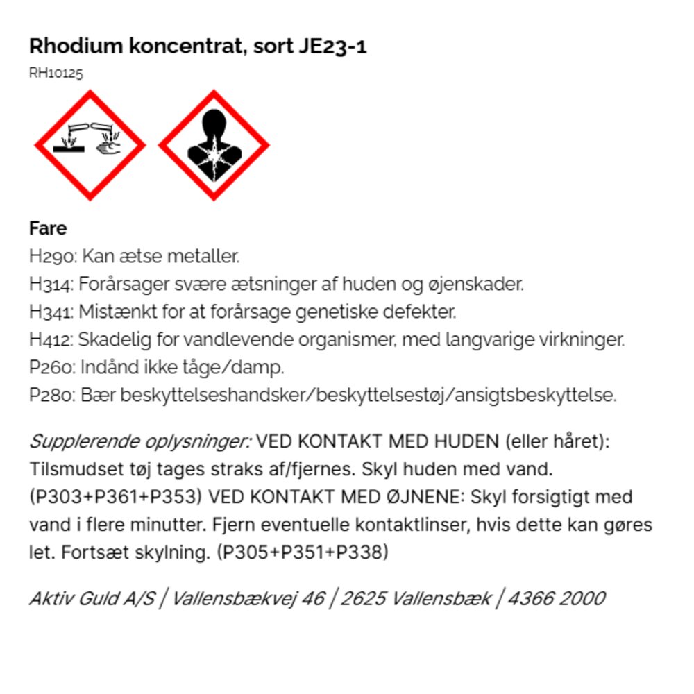 Rhodium concentrate JE23, black 