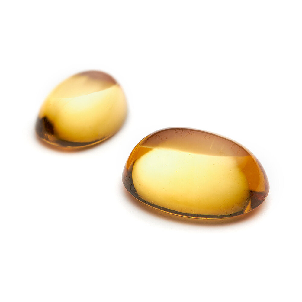 Citrin, oval cabochon 