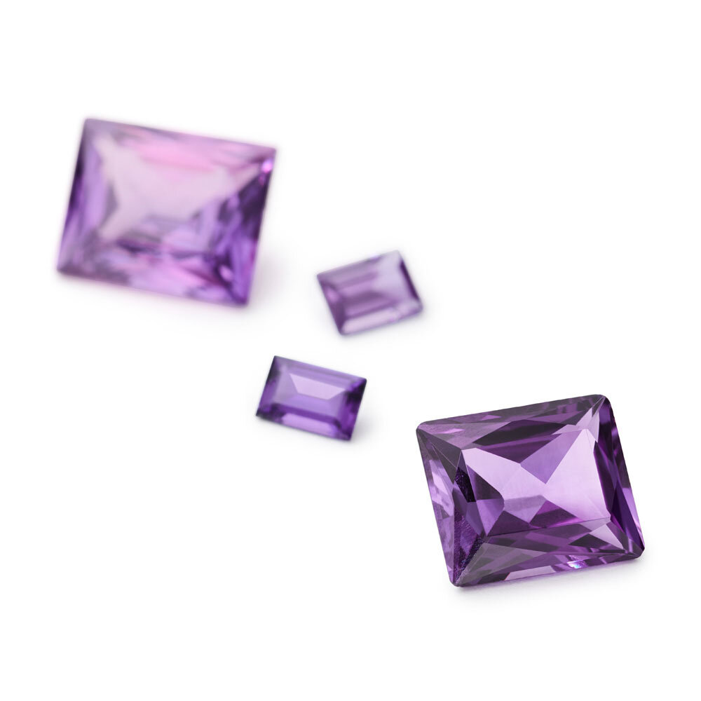 Synthetic kunzite, baguette 
