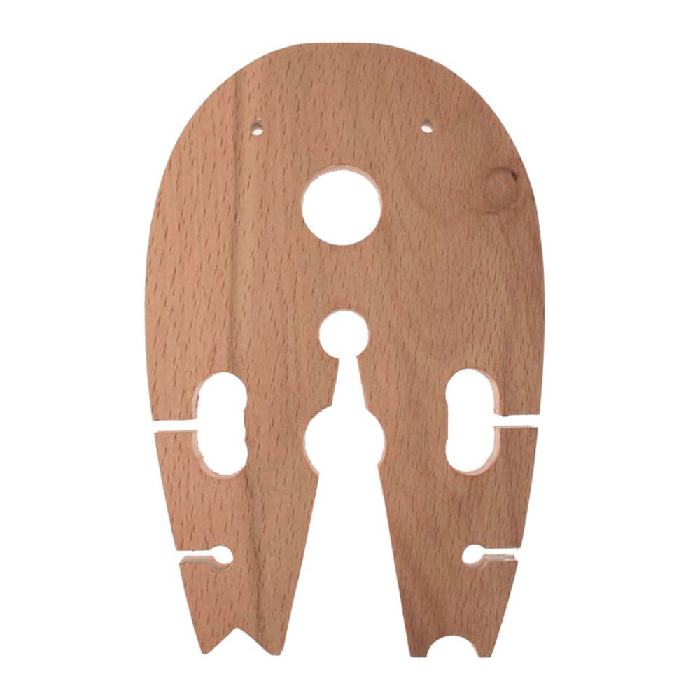 Saw board with cutouts, oval design 
