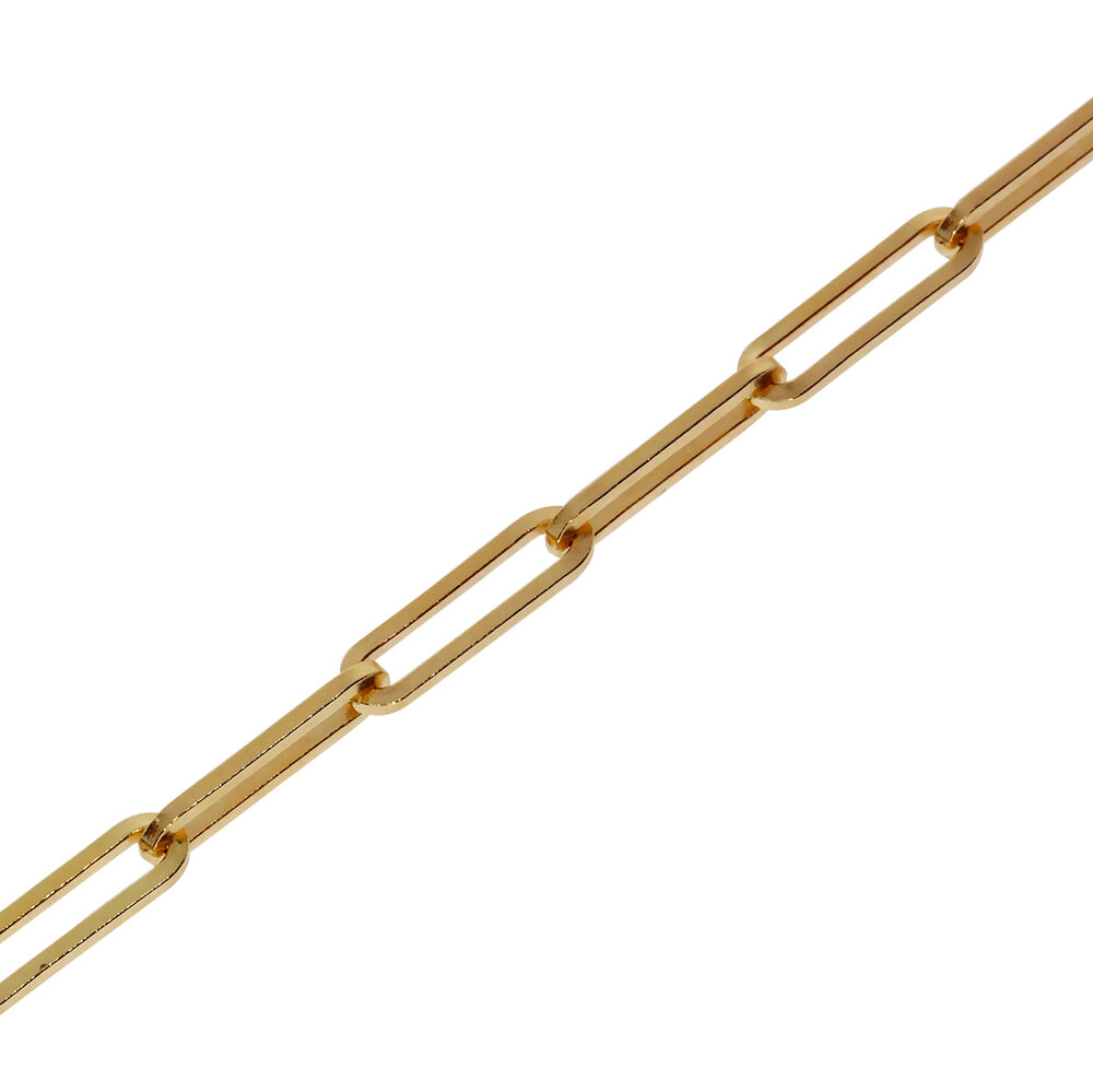 Rectangular flat 925/- gold-plated 