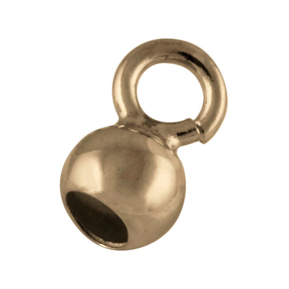 Capsule with a small open jump ring 750/- yellow gold 