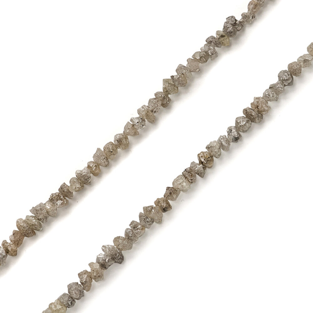 Grey rough diamond necklace, 20,20 carat 
