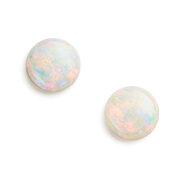Vit opal, rund cabochon, Ø 7,10 mm