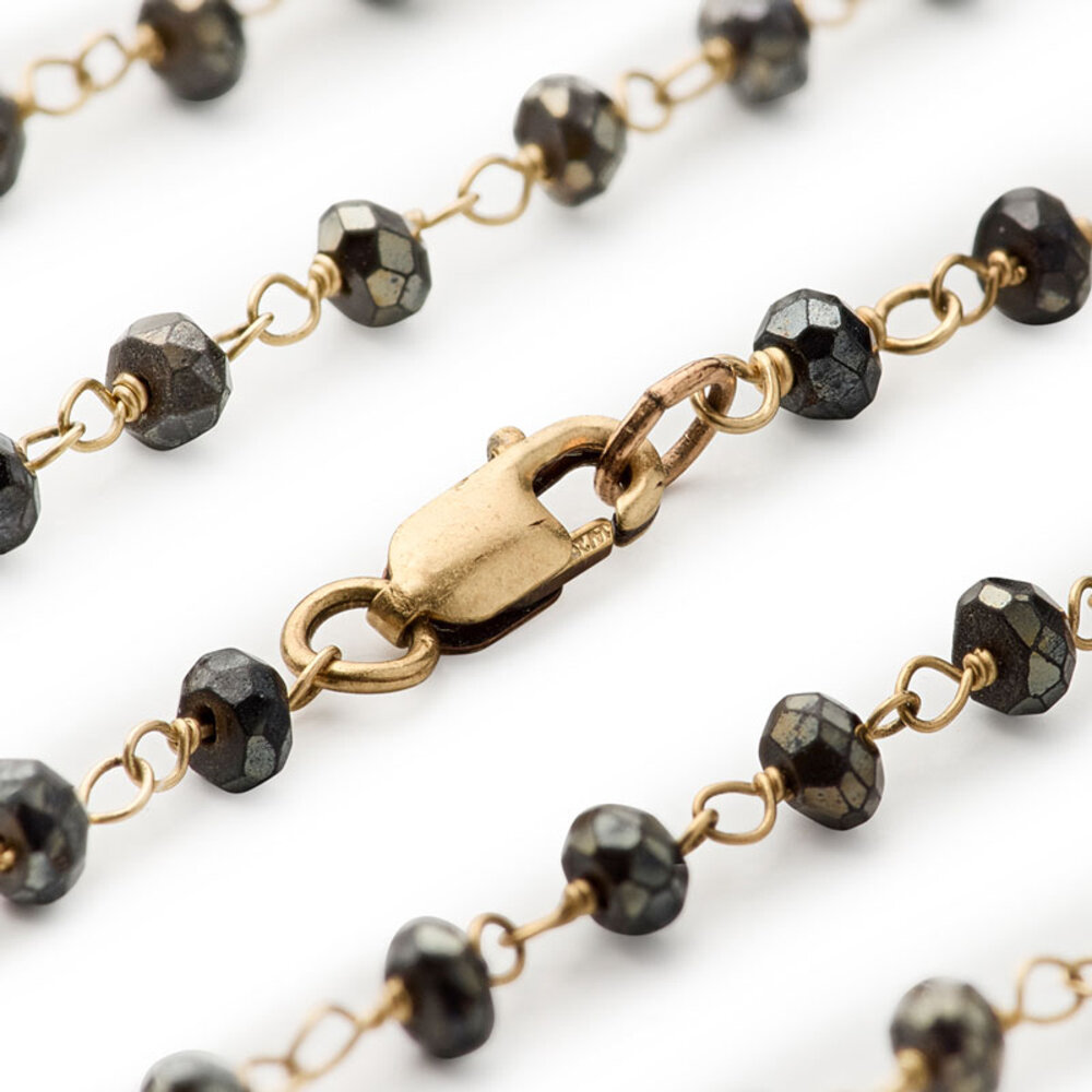 Black treated rough diamond necklace, 42.21 carat 