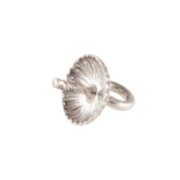 Spetsögla med räfflat pärlskål 925/-, 5 mm