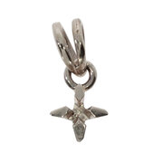 Pendant with 4 prongs 0.10 ct, 585/- white gold