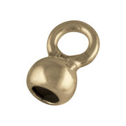 Capsule with a small closed jump ring 925/- gold-plated