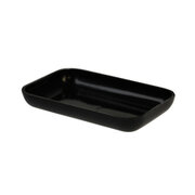 Gemstone sorting tray with raised rim – black