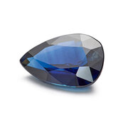 Blue sapphire, drop-shaped diamond cut, 7.30 x 4.90 mm
