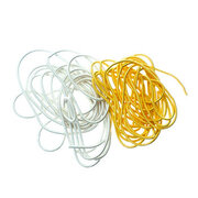 Spiral wire for stringing pearls and beads, white, 1 m