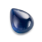 Blue sapphire, drop-shaped cabochon, 9.00 x 7.00 mm