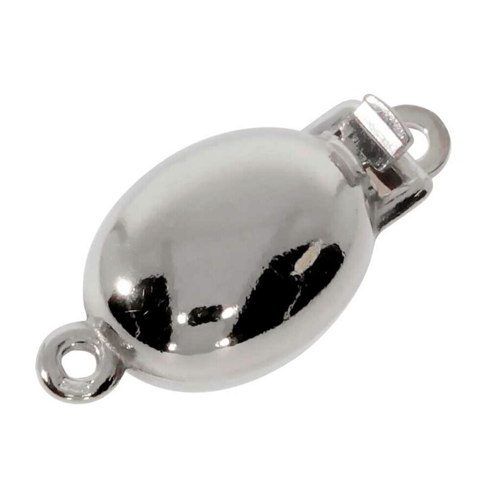 Oval jewelry clasp 585/- white gold 