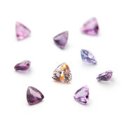 Sapphire, pink, trilliant