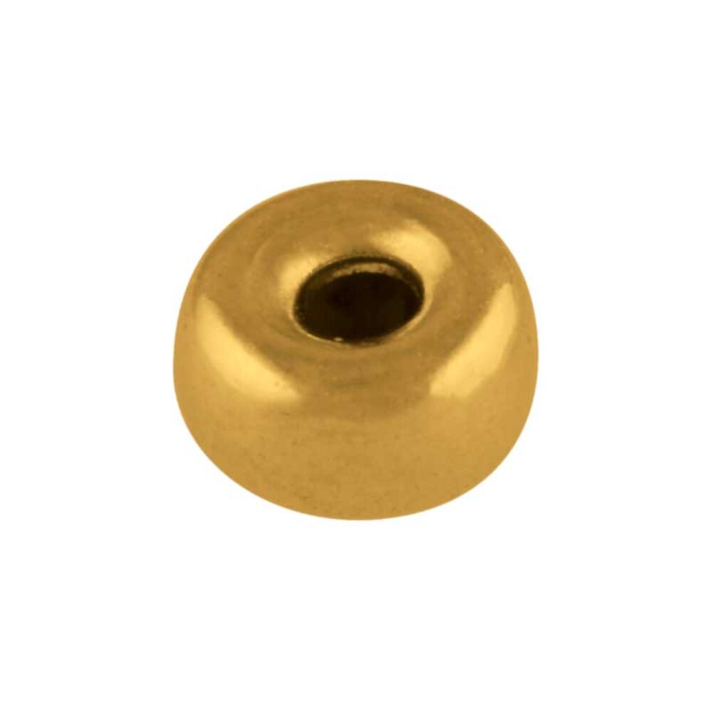 Rondelle-shaped bead 585/- yellow gold 