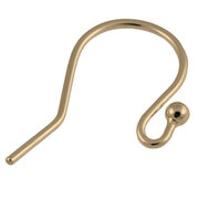 Ear hook with bead 925/- gold-plated 