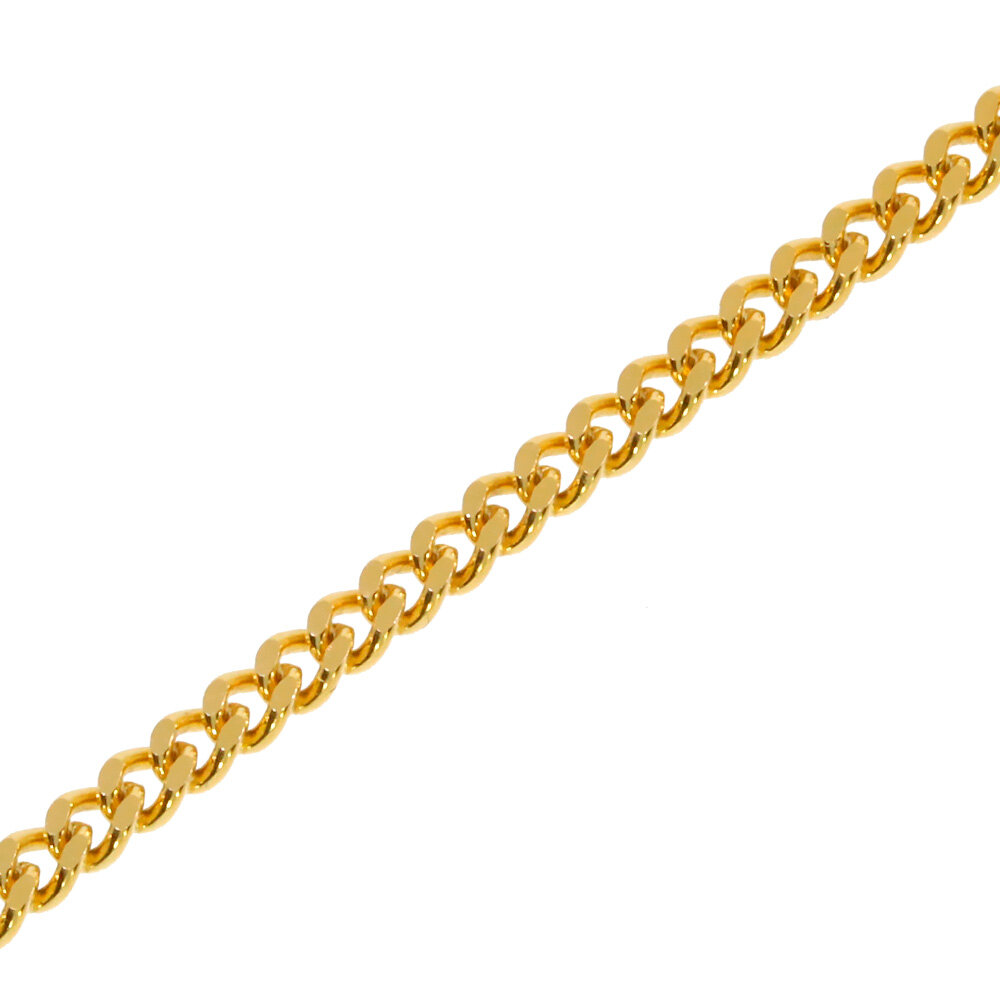 Necklace curb diamond cut 925/- gold-plated 