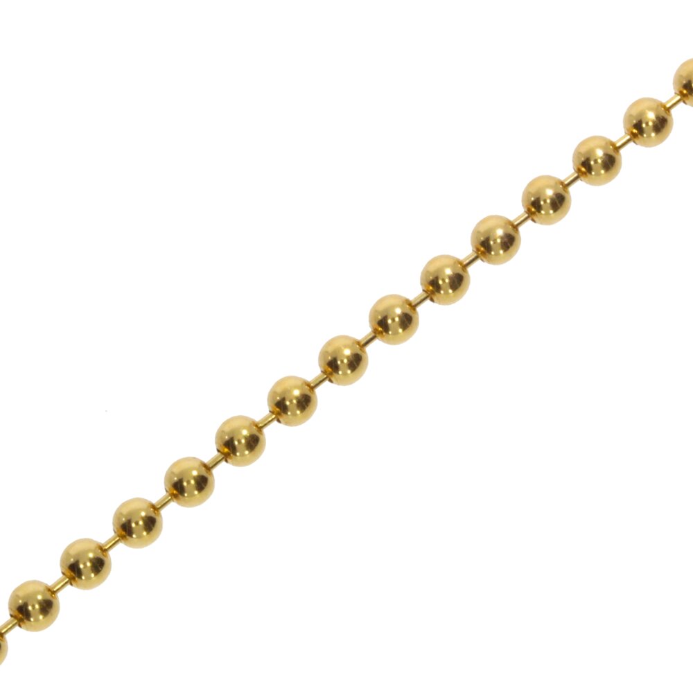Necklace ball plain 925/- gold-plated 