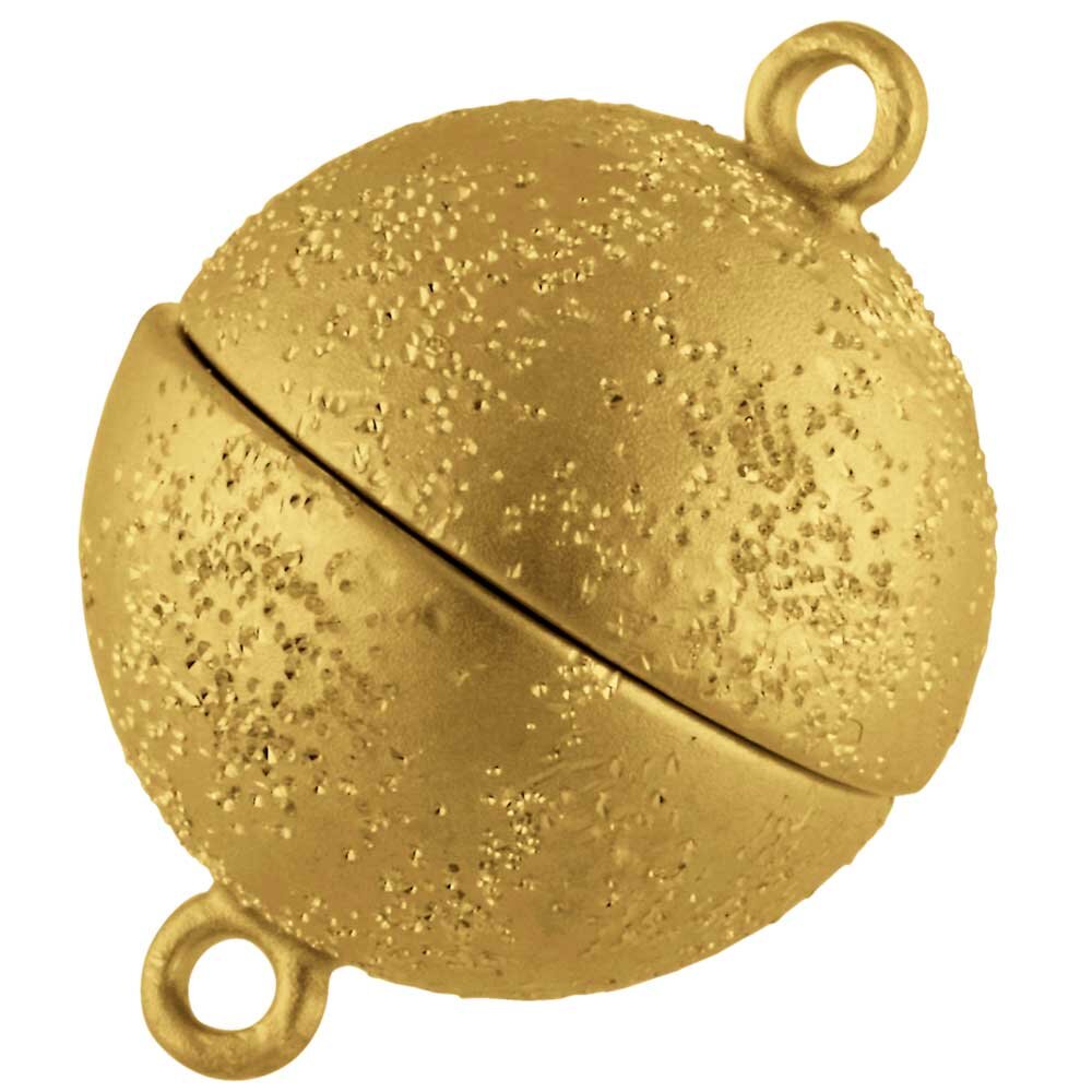 Magnet-kuglelås med stjernedrys 925/- forgyldt 