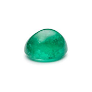 Emerald, oval cabochon, 6.20 x 5.20 mm