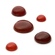 Carnelian, round cabochon 