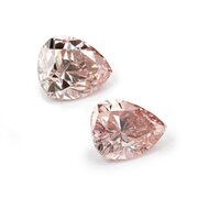 Droppe Pink naturfärg/VVS-VS 0,16 ct (par)