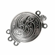 Round jewelry clasp with antique pattern 925/-