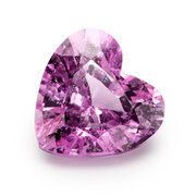 Pink sapphire, heart-shaped, 4.00 x 4.00 mm