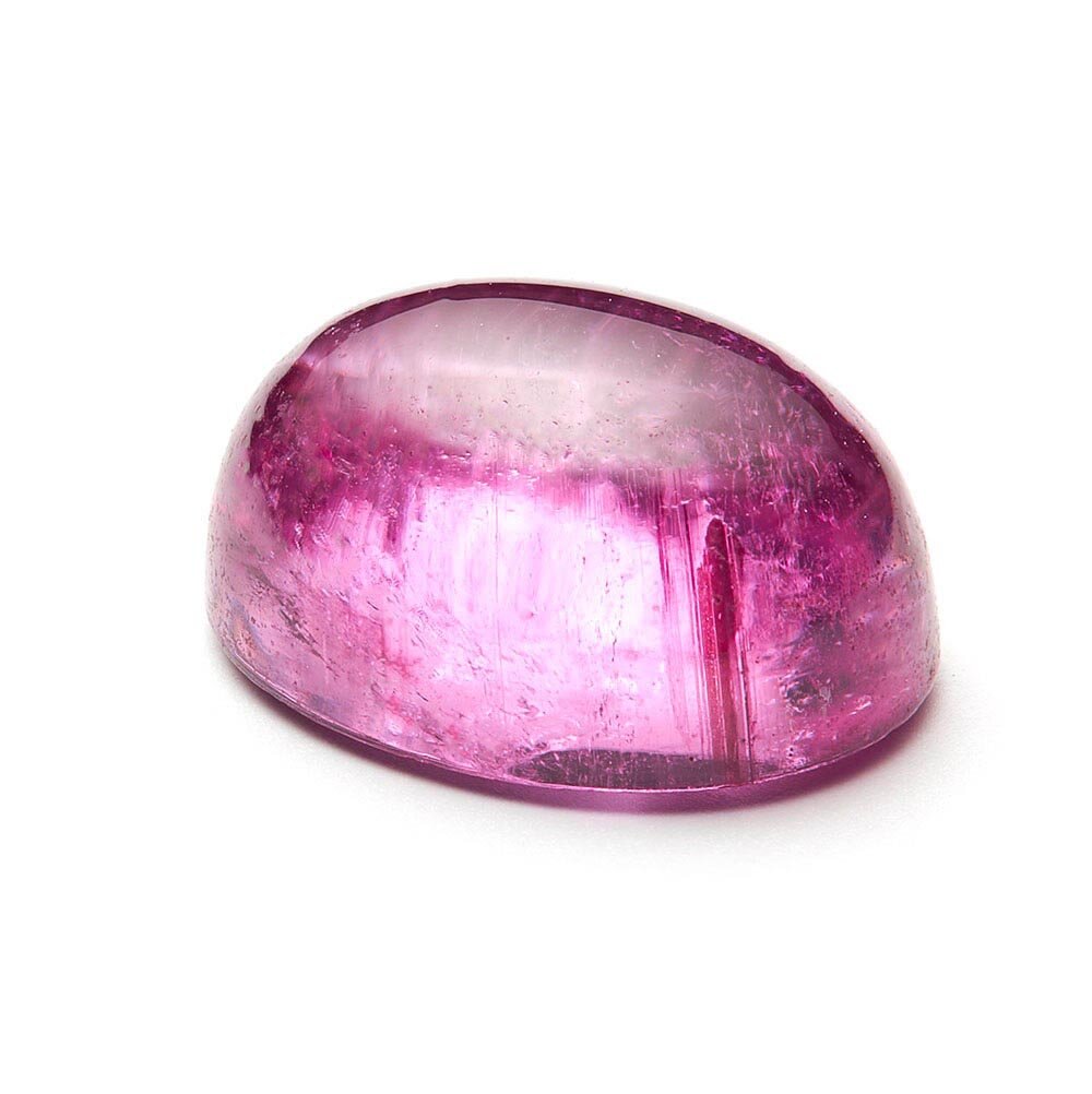 Tourmaline, pink, oval cabochon 8.00 x 6.00 mm 