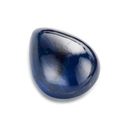Blue sapphire, drop-shaped cabochon, 10.80 x 7.70 mm
