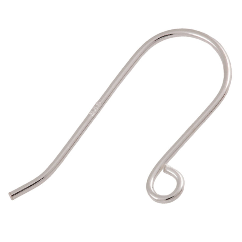 Ear hook with open jump ring 925/-  