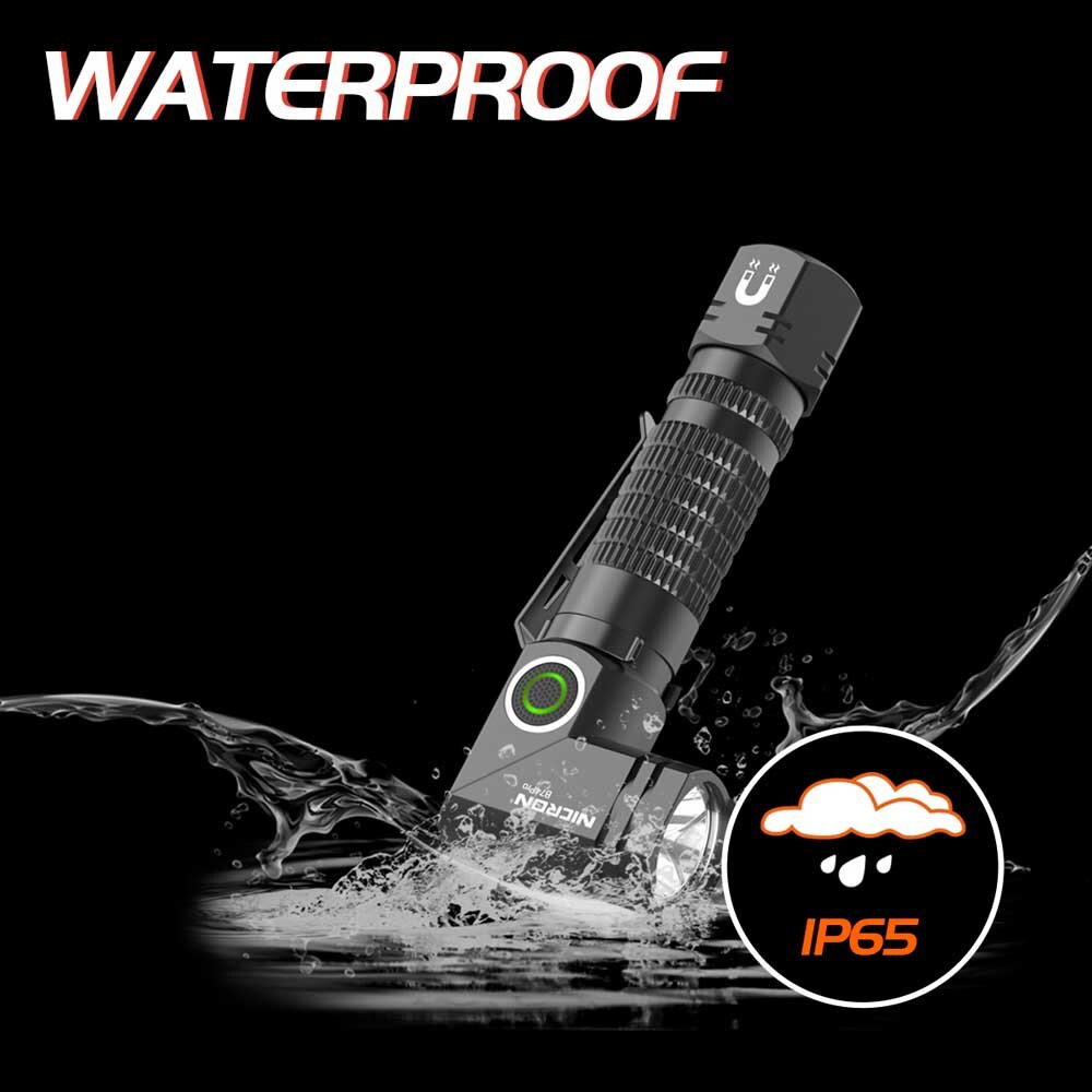 Nicron B74Pro mini flashlight with magnet and twist function 