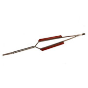 Soldering tweezer, curved, 125 mm