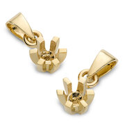 Pendant with 6 prongs and pendant bail 585/- yellow gold