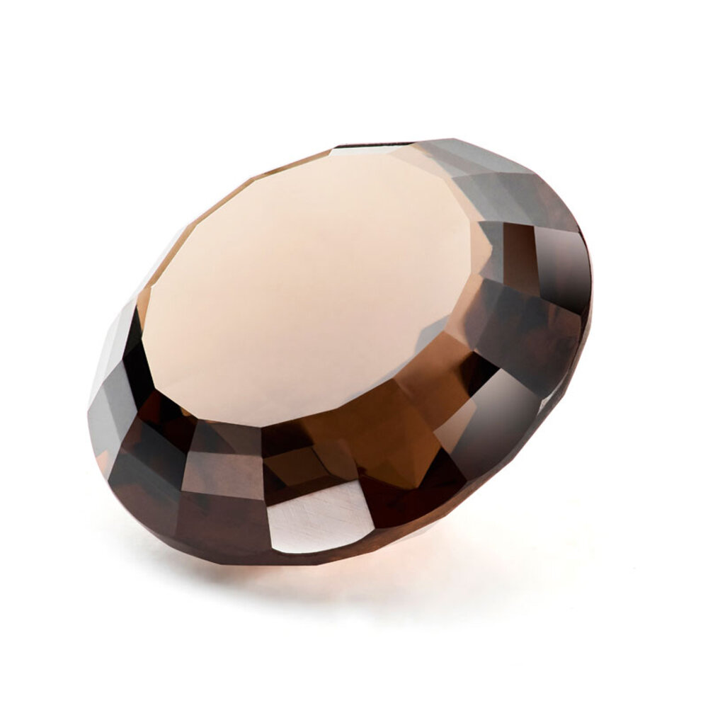 Rökkvarts, oval ceylon, 89,03 ct  
