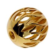 Open system clasp with plaited pattern 585/- yellow gold