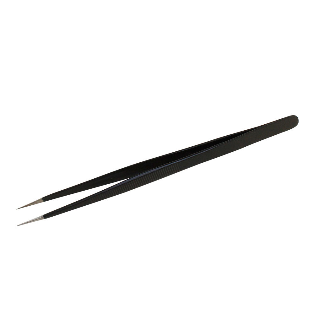 Stone tweezer in black/stainless steel 