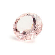 Morganite, pink, round diamond cut
