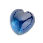 Blå safir, hjärta cabochon, 8,00 x 8,00 mm