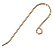 Ear hook with open jump ring 925/- gold-plated 
