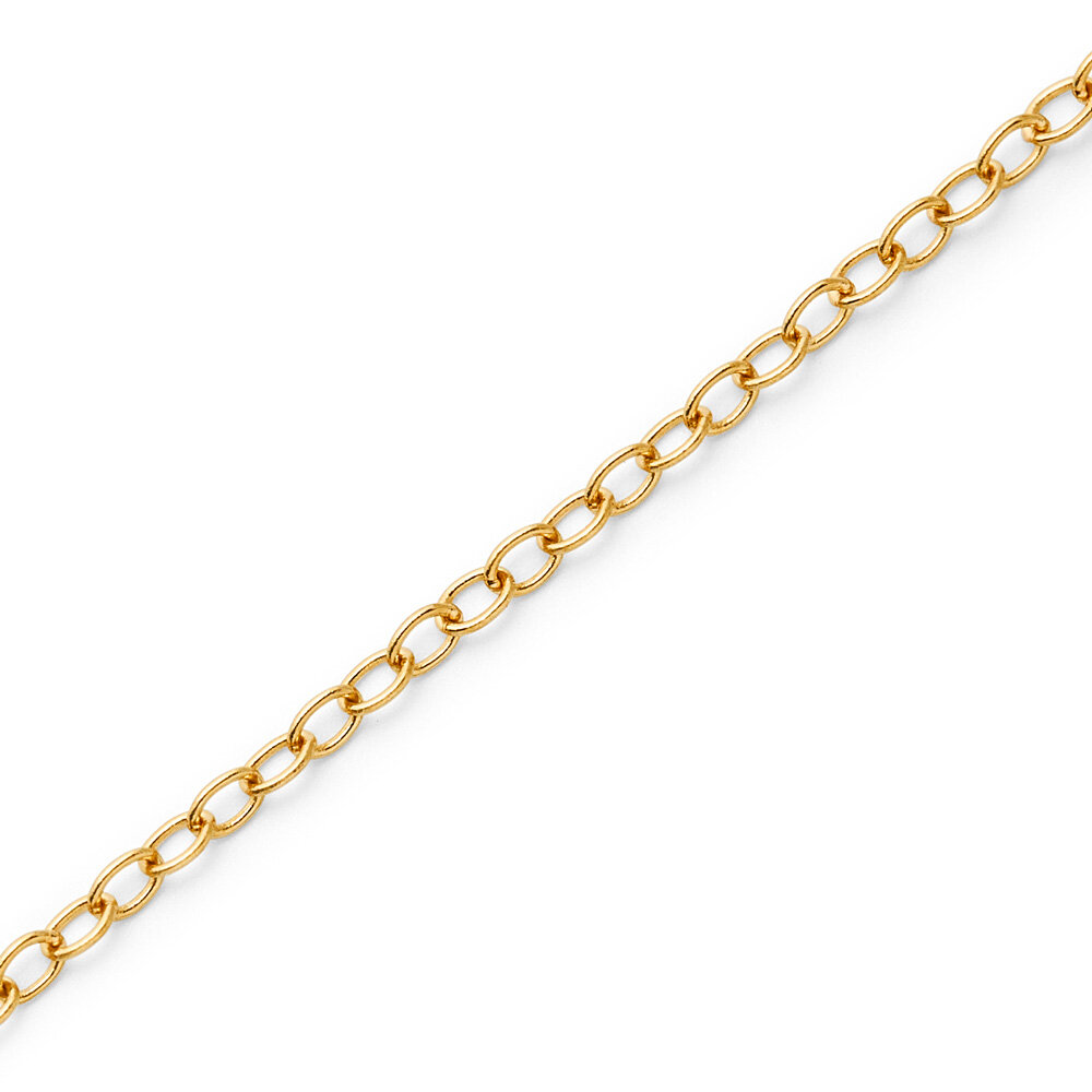Trace round open 750/- yellow gold 