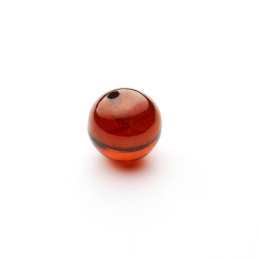 Garnet, ball, half-drilled 