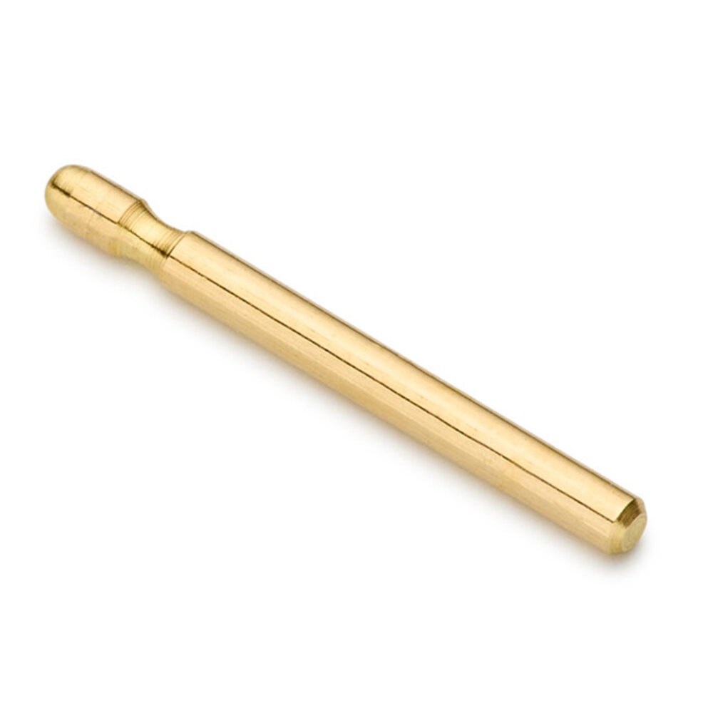 Ear pin with 1 notch, rounded end, 750/- yellow gold 