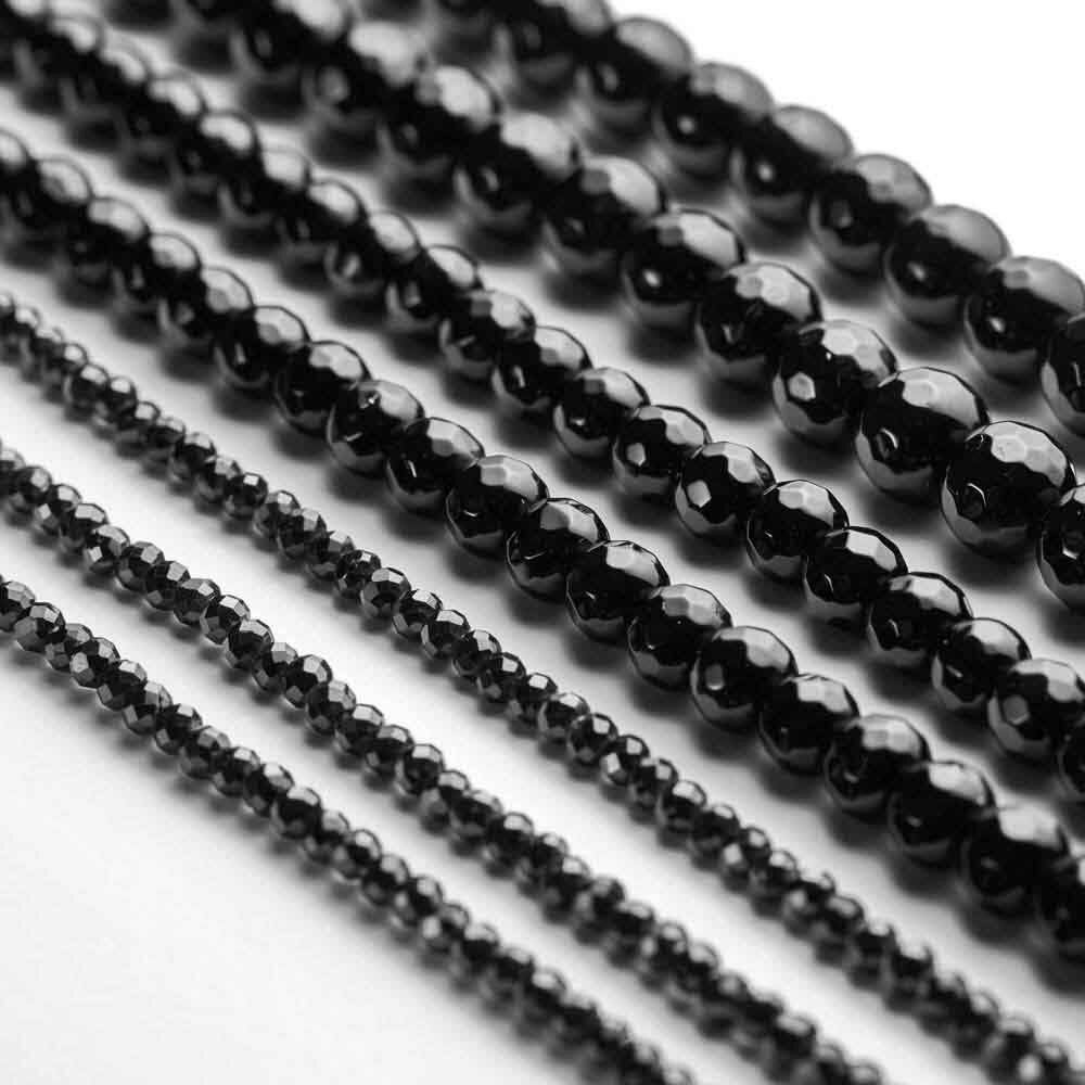 Spinel chain, black diamond cut 