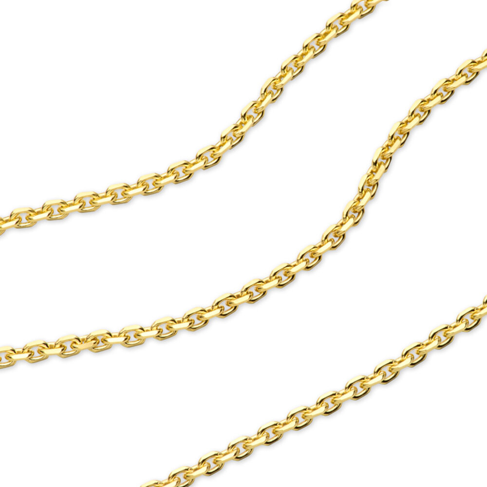 Trace diamond cut, 8-sides 750/- yellow gold 