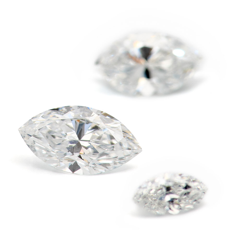 Navetteformet diamant